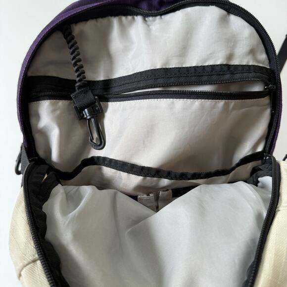 Lands’ End Backpack Purple Gray Tan Outdoor School Hiking Travel Bag 11x16" - Picture 10 of 13